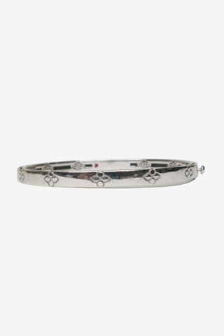 Roberto Coin 18K Diamond Love in Verona Narrow Hinged Bangle