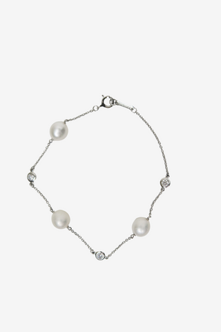 Tiffany & Co Paloma Picasso Pearl Diamond Platinum Bracelet