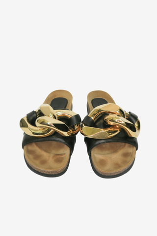J.W. Anderson Leather Chain-Link Accents Slides sz 37 - Designer shoes at The Find Luxury Resale - Vancouver, Canada
