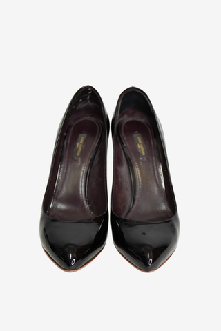 Louis Vuitton Black Patent Pumps sz 38.5 - Designer pumps at The Find Luxury Resale - Vancouver, Canada