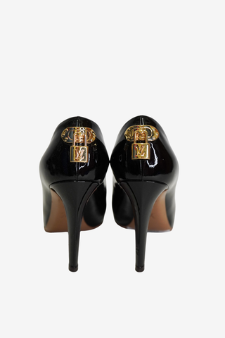 Louis Vuitton Black Patent Pumps sz 38.5 - Designer pumps at The Find Luxury Resale - Vancouver, Canada
