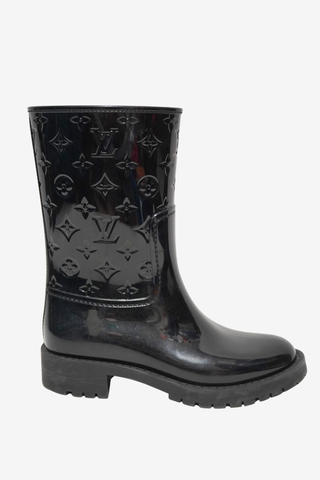 Louis Vuitton LV Monogram Rubber Rain Boots sz 36