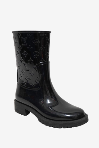 Louis Vuitton LV Monogram Rubber Rain Boots sz 36