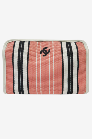 Chanel Coco Mark Canvas Pouch - Designer Clutch at The Find Luxury Resale - Vancouver, Canada