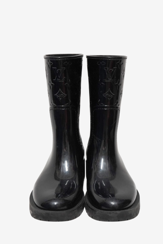 Louis Vuitton LV Monogram Rubber Rain Boots sz 36