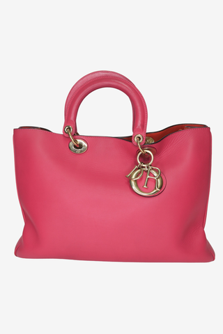 Christian Dior Pink Leather Diorissimo Large