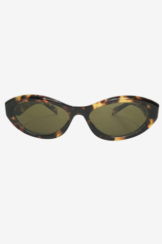 Prada Tortoise Oval Sunglasses - Designer Sunglasses at The Find Luxury Resale - Vancouver, Canada