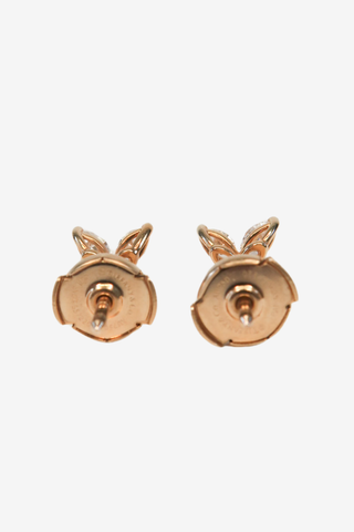 Tiffany & Co. 18k Rose Gold Diamond Victoria Stud Earrings - Designer Earrings at The Find Luxury Resale - Vancouver, Canada