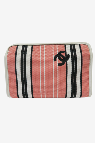 Chanel Coco Mark Canvas Pouch - Designer Clutch at The Find Luxury Resale - Vancouver, Canada