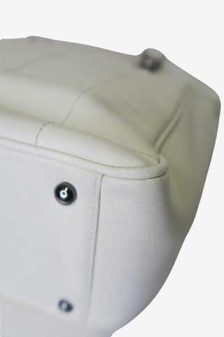 Chanel White Chocolate Bar Tote - Designer Handbags at The Find Luxury Resale - Vancouver, Canada