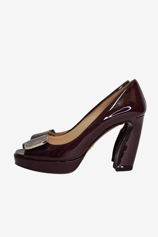 Prada Burgundy Pumps sz 35 - Designer pumps at The Find Luxury Resale - Vancouver, Canada