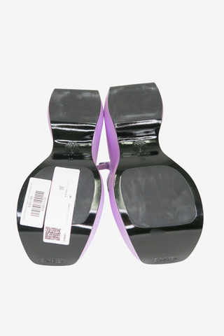Versace Medusa Insignia Satin Sandals sz 36 - Designer Pumps at The Find Luxury Resale - Vancouver, Canada