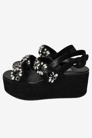 Prada Crystal sandals sz 38