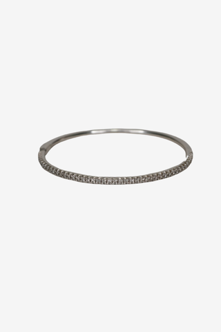 Tiffany Metro Bangle 18k White Gold Diamonds - Designer Bracelets at The Find Luxury Resale - Vancouver, Canada