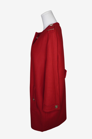 Burberry Red Wool Jacket Sz 10 - Designer Jackets at The Find Luxury Resale - Vancouver, Canada