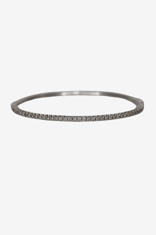 Tiffany Metro Bangle 18k White Gold Diamonds - Designer Bracelets at The Find Luxury Resale - Vancouver, Canada