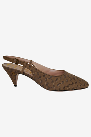 Gucci GG Canvas Slingbacks sz 38