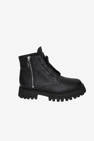 Gucci Black Leather Booties sz 40.5