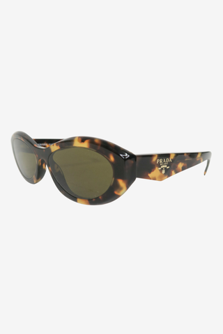 Prada Tortoise Oval Sunglasses - Designer Sunglasses at The Find Luxury Resale - Vancouver, Canada