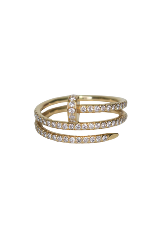 Cartier Just Un Clou Ring Double Half-Paved - Designer Accessories at The Find Luxury Resale - Vancouver, Canada