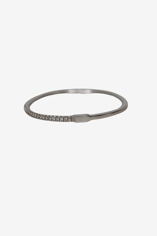 Tiffany Metro Bangle 18k White Gold Diamonds - Designer Bracelets at The Find Luxury Resale - Vancouver, Canada