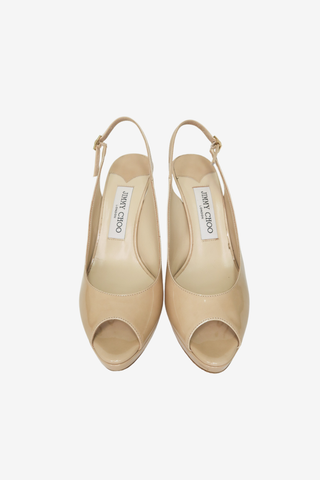 Jimmy Choo Patent Leather Slingback Pumps sz 37 - Designer shoes at The Find Luxury Resale - Vancouver, Canada