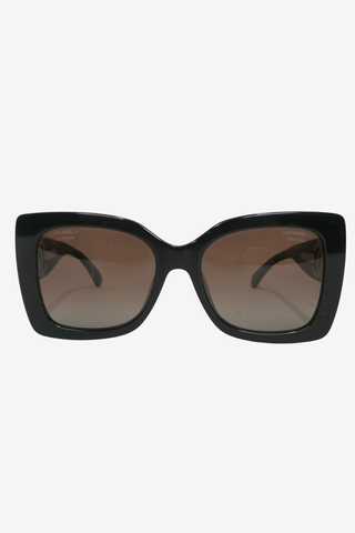 Chanel Interlocking CC Logo Oversize Sunglasses - Designer sunglasses at The Find Luxury Resale - Vancouver, Canada