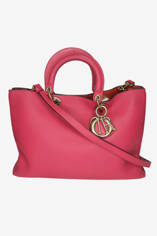 Christian Dior Pink Leather Diorissimo Large