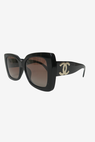 Chanel Interlocking CC Logo Oversize Sunglasses - Designer sunglasses at The Find Luxury Resale - Vancouver, Canada
