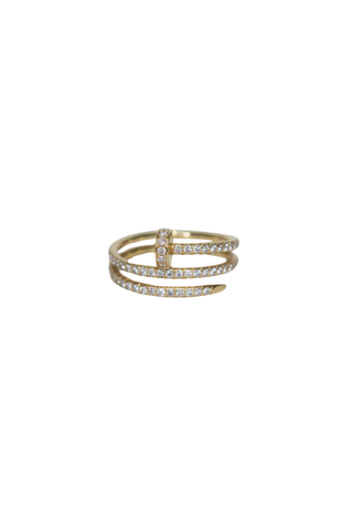 Cartier Just Un Clou Ring Double Half-Paved - Designer Accessories at The Find Luxury Resale - Vancouver, Canada