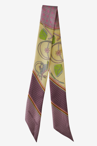 Hermes Yellow/pink Twilly