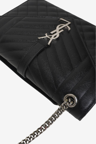 Saint Laurent Chevron Envelope Shoulder Bag