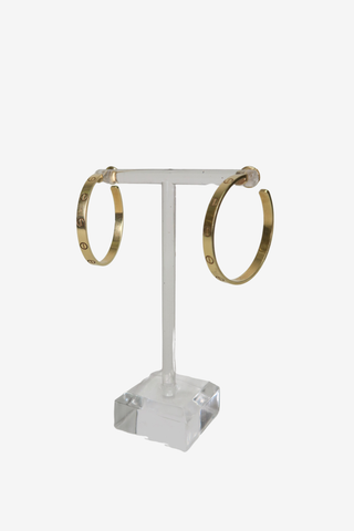 Cartier Love Hoops Earrings Yellow Gold - Designer Earrings at The Find Luxury Resale - Vancouver, Canada
