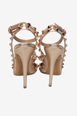 Valentino Rockstud Accents Patent Leather T-Strap Pumps sz 39 - Designer shoes at The Find Luxury Resale - Vancouver, Canada