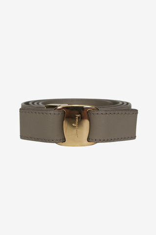 Salvatore Ferragamo Beige Bow Belt - Designer belt at The Find Luxury Resale - Vancouver, Canada