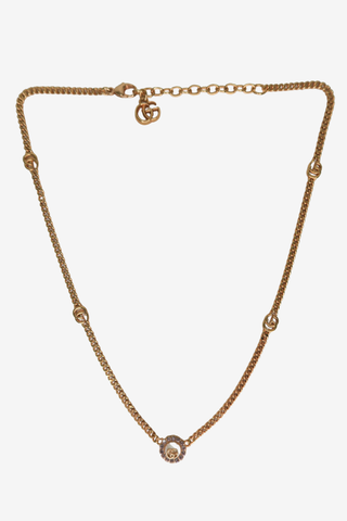 Gucci Double G Flower Necklace - Designer Necklaces at The Find Luxury Resale - Vancouver, Canada