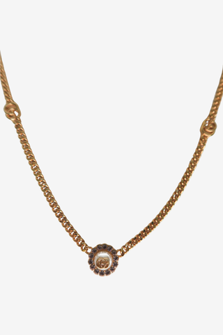 Gucci Double G Flower Necklace - Designer Necklaces at The Find Luxury Resale - Vancouver, Canada