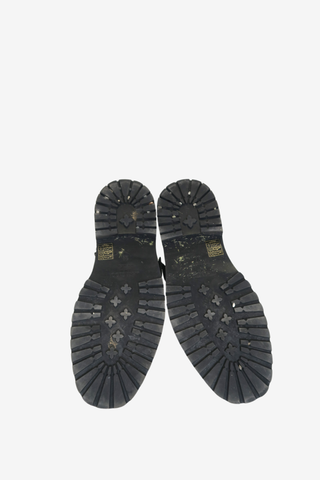 Jimmy Choo Leather Crystal Embellishments Combat Boots sz 39 - Designer shoes at The Find Luxury Resale - Vancouver, Canada