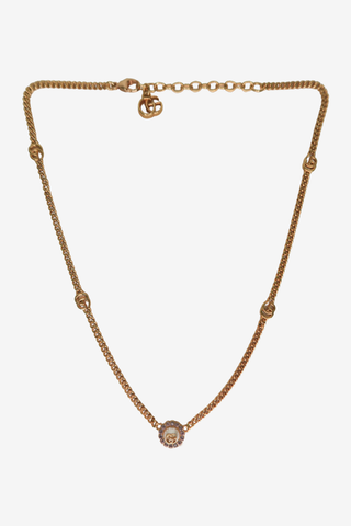Gucci Double G Flower Necklace - Designer Necklaces at The Find Luxury Resale - Vancouver, Canada