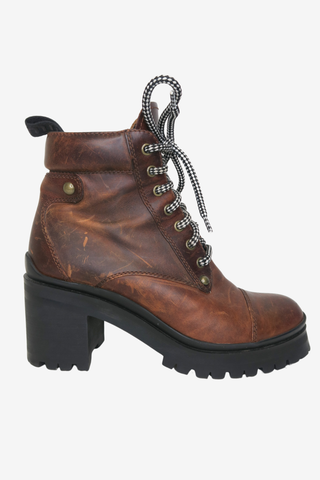 Miu Miu Leather Combat Boots sz 39 - Designer shoes at The Find Luxury Resale - Vancouver, Canada