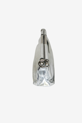 Prada Spazzolato Metallic Clutch - Designer Handbags at The Find Luxury Resale - Vancouver, Canada