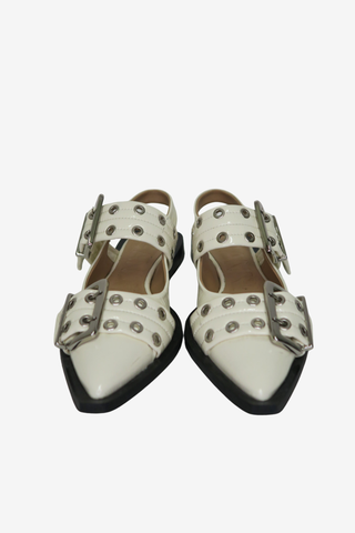 Ganni Slingback Mules sz 36 - Designer Flats at The Find Luxury Resale - Vancouver, Canada