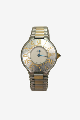 Cartier Stainless & 18k Yellow Gold Plated Must 21 Watch - Designer watch at The Find Luxury Resale - Vancouver, Canada