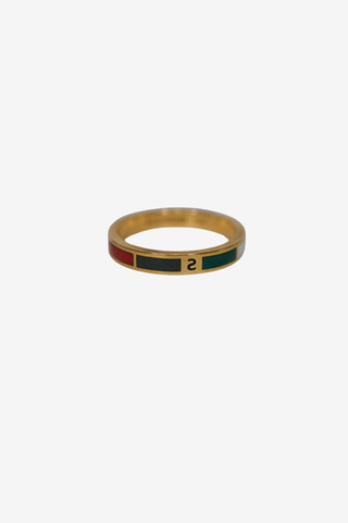 FoundeRae 18K Enamel Internal Compass Ring