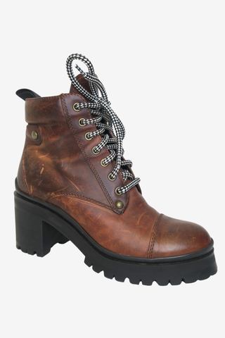 Miu Miu Leather Combat Boots sz 39 - Designer shoes at The Find Luxury Resale - Vancouver, Canada
