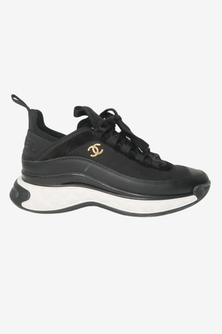 Chanel Interlocking CC Logo Sneakers sz 37.5 - Designer shoes at The Find Luxury Resale - Vancouver, Canada