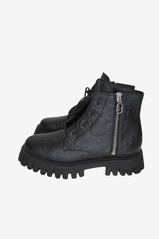 Gucci Black Leather Booties sz 40.5