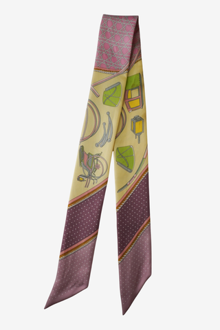 Hermes Yellow/pink Twilly