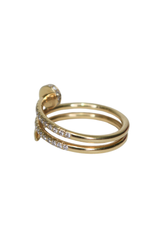 Cartier Just Un Clou Ring Double Half-Paved - Designer Accessories at The Find Luxury Resale - Vancouver, Canada