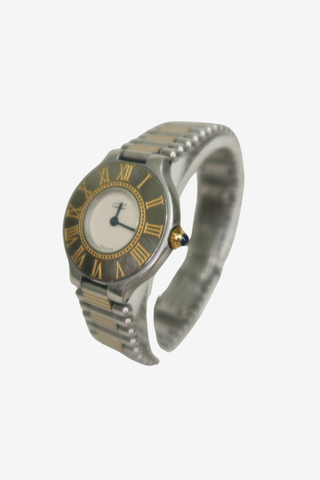 Cartier Stainless & 18k Yellow Gold Plated Must 21 Watch - Designer watch at The Find Luxury Resale - Vancouver, Canada